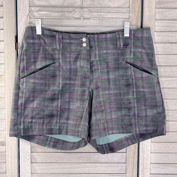 NIKE GOLF Dri Fit Mini Convertible Belted Golf Skort Olive & Purple-8 - Picture 4 of 4